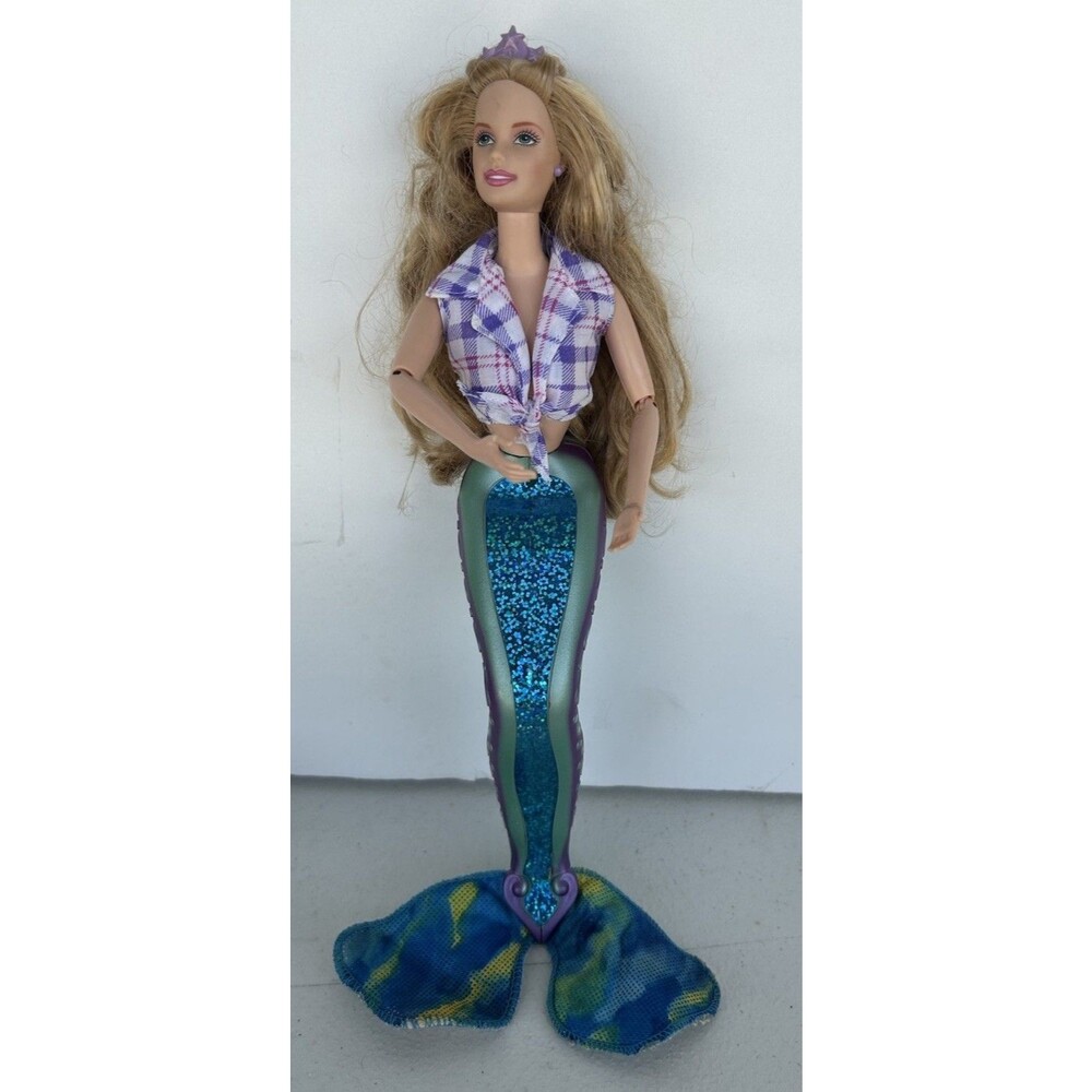 Vintage 2000 Barbie Magical Mermaids Doll #26837 Light Up Tail TESTED Works
